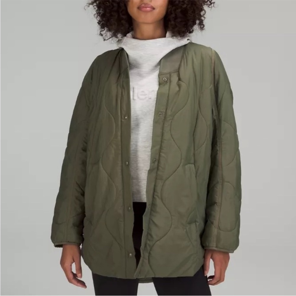 Lululemon Quilted Light Insulation Jacket Olive Size 6